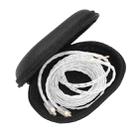 KZ Portable PU Leather Oval Data Cable Charger Earphone Storage Box(Black) - 1