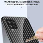 For Samsung Galaxy M42 5G Gradient Carbon Fiber Texture TPU Border Tempered Glass Case(Black Fiber) - 5