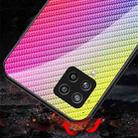 For Samsung Galaxy M42 5G Gradient Carbon Fiber Texture TPU Border Tempered Glass Case(Black Fiber) - 6