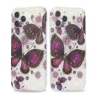 For iPhone 13 Pro Max Butterfly Shell Colorful Series Pattern IMD TPU Shockproof Case (Black) - 1