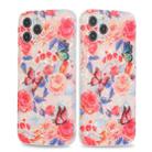 For iPhone 13 Pro Max Butterfly Shell Colorful Series Pattern IMD TPU Shockproof Case (Pink) - 1