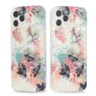 For iPhone 12 Pro Butterfly Shell Colorful Series Pattern IMD TPU Shockproof Case(Light Pink) - 1