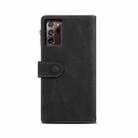 For Samsung Galaxy Note20 Ultra Retro Frosted Horizontal Flip Leather Case with Holder & Card Slot & Wallet & Zipper Pocket & Lanyard(Black) - 3
