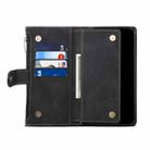 For Samsung Galaxy Note20 Ultra Retro Frosted Horizontal Flip Leather Case with Holder & Card Slot & Wallet & Zipper Pocket & Lanyard(Black) - 5