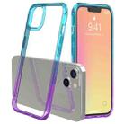 For iPhone 13 Sound Coversion Shockproof Gradient Acrylic Protective Case(Blue Purple) - 1