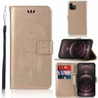 For iPhone 13 Pro Max Wind Chime Owl Embossing Pattern Horizontal Flip Leather Case with Holder & Card Slots & Wallet (Rose Gold) - 1