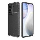 For vivo X70 Carbon Fiber Texture Shockproof TPU Case(Black) - 1