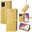 For Vivo iQOO 7 Lovely Cat and Dog Embossing Pattern Horizontal Flip Leather Case , with Holder & Card Slots & Wallet & Cartoon Clasp & Lanyard(Yellow) - 1