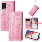 For Vivo iQOO 7 Lovely Cat and Dog Embossing Pattern Horizontal Flip Leather Case , with Holder & Card Slots & Wallet & Cartoon Clasp & Lanyard(Pink) - 1