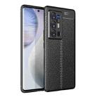 For vivo X70 Pro+ Litchi Texture TPU Shockproof Case(Black) - 1