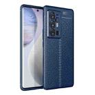 For vivo X70 Pro+ Litchi Texture TPU Shockproof Case(Blue) - 1