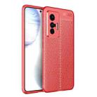 For vivo X70 Litchi Texture TPU Shockproof Case(Red) - 1