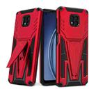 For Motorola Moto G Power 2021 Super V Armor PC + TPU Shockproof Case with Invisible Holder(Red) - 1