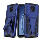 For Motorola Moto G Power 2021 Super V Armor PC + TPU Shockproof Case with Invisible Holder(Blue) - 1