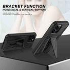 For iPhone 13 Pro Super V Armor PC + TPU Shockproof Case with Invisible Holder (Black) - 2