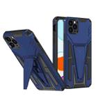 For iPhone 11 Pro Super V Armor PC + TPU Shockproof Case with Invisible Holder (Blue) - 1