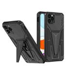 For iPhone 11 Pro Max Super V Armor PC + TPU Shockproof Case with Invisible Holder (Black) - 1