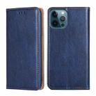 For iPhone 13 Pro Max PU + TPU Gloss Oil Solid Color Magnetic Horizontal Flip Leather Case with Holder & Card Slot & Wallet (Blue) - 1