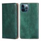 For iPhone 13 Pro Max PU + TPU Gloss Oil Solid Color Magnetic Horizontal Flip Leather Case with Holder & Card Slot & Wallet (Green) - 1