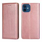 For iPhone 13 PU + TPU Gloss Oil Solid Color Magnetic Horizontal Flip Leather Case with Holder & Card Slot & Wallet(Rose Gold) - 1