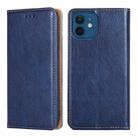 For iPhone 13 PU + TPU Gloss Oil Solid Color Magnetic Horizontal Flip Leather Case with Holder & Card Slot & Wallet(Blue) - 1