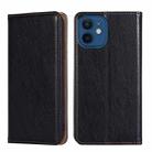 For iPhone 13 mini PU + TPU Gloss Oil Solid Color Magnetic Horizontal Flip Leather Case with Holder & Card Slot & Wallet (Black) - 1