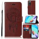 For Xiaomi Redmi 10 Wind Chime Owl Embossing Pattern Horizontal Flip Leather Case with Holder & Card Slots & Wallet(Brown) - 1