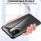 For Huawei nova 8 Pro Gradient Carbon Fiber Texture TPU Border Tempered Glass Case(Gold Fiber) - 3