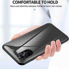 For Huawei nova 8 Pro Gradient Carbon Fiber Texture TPU Border Tempered Glass Case(Blue Fiber) - 3