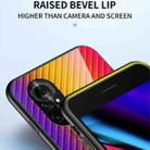 For Huawei nova 8 Pro Gradient Carbon Fiber Texture TPU Border Tempered Glass Case(Colorful Fiber) - 5