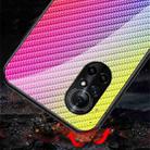 For Huawei nova 8 Pro Gradient Carbon Fiber Texture TPU Border Tempered Glass Case(Colorful Fiber) - 6