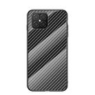 For Huawei nova 8 SE Gradient Carbon Fiber Texture TPU Border Tempered Glass Case(Black Fiber) - 1