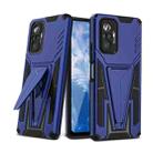 For Xiaomi Redmi Note 10 Pro Super V Armor PC + TPU Shockproof Case with Invisible Holder(Blue) - 1