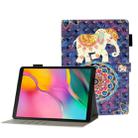 For Galaxy Tab A 8.0 (2019) T290 3D Embossing Pattern Horizontal Flip Leather Case with Holder & Card Slots & Wallet(Elephant) - 1