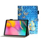 For Galaxy Tab A 8.0 (2019) T290 3D Embossing Pattern Horizontal Flip Leather Case with Holder & Card Slots & Wallet(Blue Butterfly) - 1