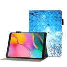 For Galaxy Tab A 10.1 (2019) T510 3D Embossing Pattern Horizontal Flip Leather Case with Holder & Card Slots & Wallet(Blue Forest) - 1