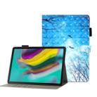 For Galaxy Tab S5e T720 3D Embossing Pattern Horizontal Flip Leather Case with Holder & Card Slots & Wallet(Blue Forest) - 1