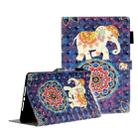 For iPad 10.2 3D Embossing Pattern Horizontal Flip Leather Case with Holder & Card Slots & Wallet(Elephant) - 1