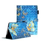 For iPad 10.2 3D Embossing Pattern Horizontal Flip Leather Case with Holder & Card Slots & Wallet(Blue Butterfly) - 1