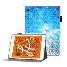 For iPad Mini 5 / 4 / 3 / 2 / 1 3D Embossing Pattern Horizontal Flip Leather Case with Holder & Card Slots & Wallet(Blue Forest) - 1
