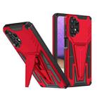 For Samsung Galaxy A32 5G Super V Armor PC + TPU Shockproof Case with Invisible Holder(Red) - 1