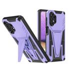 For Samsung Galaxy A32 5G Super V Armor PC + TPU Shockproof Case with Invisible Holder(Purple) - 1