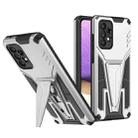 For Samsung Galaxy A52 4G/A52 5G/A52S 5G Super V Armor PC + TPU Shockproof Case with Invisible Holder(Silver) - 1