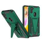 For Samsung Galaxy A11 US Version Super V Armor PC + TPU Shockproof Case with Invisible Holder(Dark Green) - 1