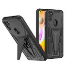 For Samsung Galaxy A11 US Version Super V Armor PC + TPU Shockproof Case with Invisible Holder(Black) - 1