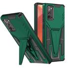 For Samsung Galaxy Note20 Super V Armor PC + TPU Shockproof Case with Invisible Holder(Dark Green) - 1