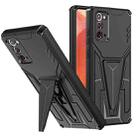 For Samsung Galaxy Note20 Super V Armor PC + TPU Shockproof Case with Invisible Holder(Black) - 1