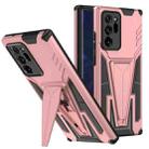For Samsung Galaxy Note20 Ultra Super V Armor PC + TPU Shockproof Case with Invisible Holder(Rose Gold) - 1