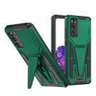 For Samsung Galaxy S20 Super V Armor PC + TPU Shockproof Case with Invisible Holder(Dark Green) - 1