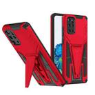 For Samsung Galaxy S20+ Super V Armor PC + TPU Shockproof Case with Invisible Holder(Red) - 1